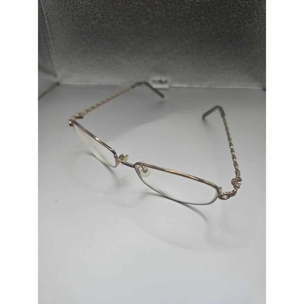 Hush Puppies Gold Tone Frame Eyeglasses Nose Pads Full Rim 52-17-130 Old Money